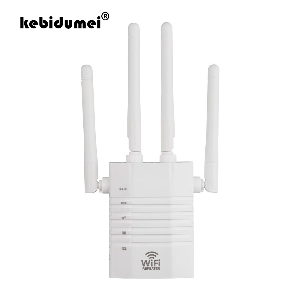 2.4/5G Wireless Wifi Repeater 1200Mbps AP Router Dual-Band Wi-Fi Range Extender Routers Home Network Signal Amplifier 4 Antennas