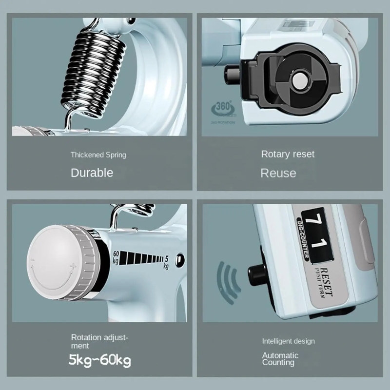 Renforceur de poignée réglable 5-60kg, entraîneur de poignée avec contre-poignet, avant-bras et exercice de main pour la Construction musculaire