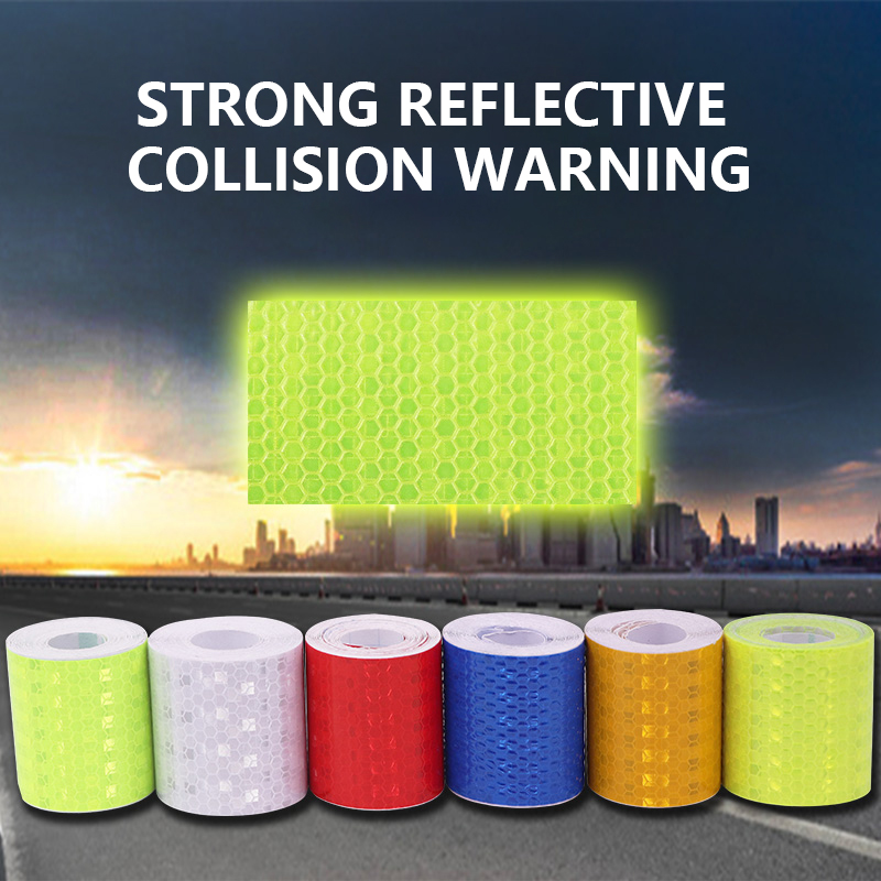Reflecterende waarschuwingstape motorfiets veiligheidswaarschuwingstape rasterreflector reflecterende sticker accessoires auto styling sticker