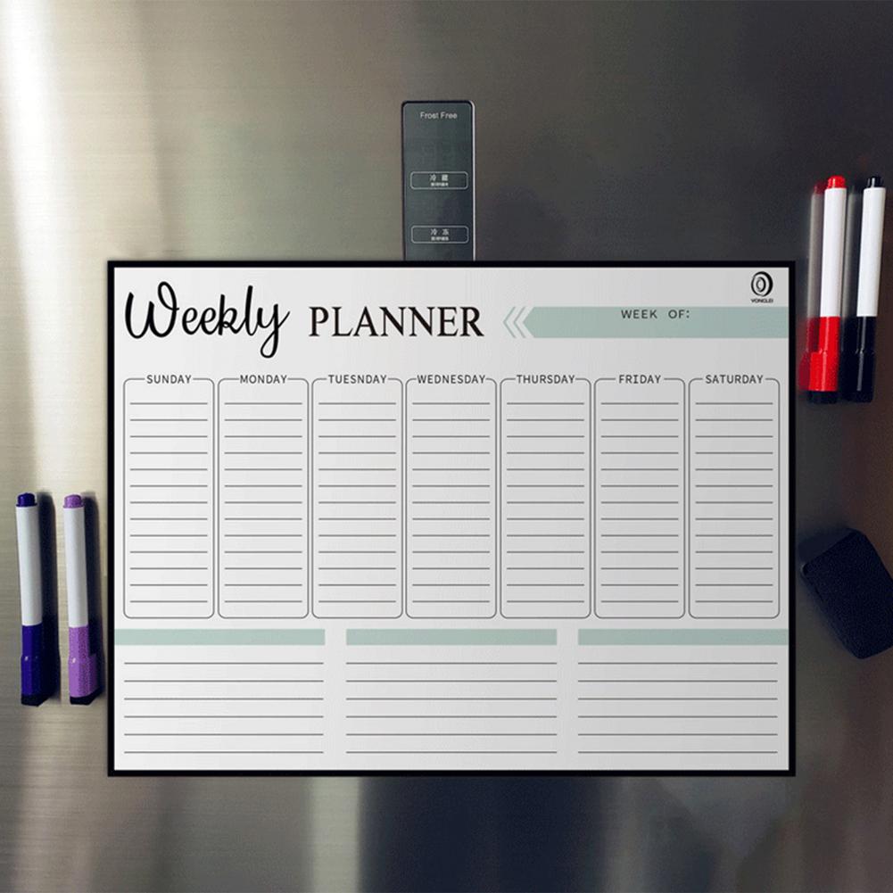 Magnetic Calendars Monthly Weekly Planner Dry Erase Calendar Magnetic removable magnetic message board Weekly Fridge magnet