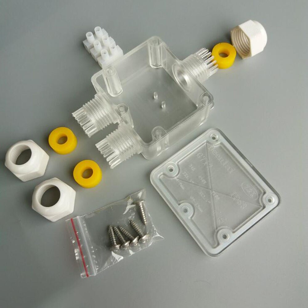 4-15mm Waterproof Junction Box Terminal 3 Port Underground Cable Protection Building Connectors IP68 For Street Lawn Flood Light: clear