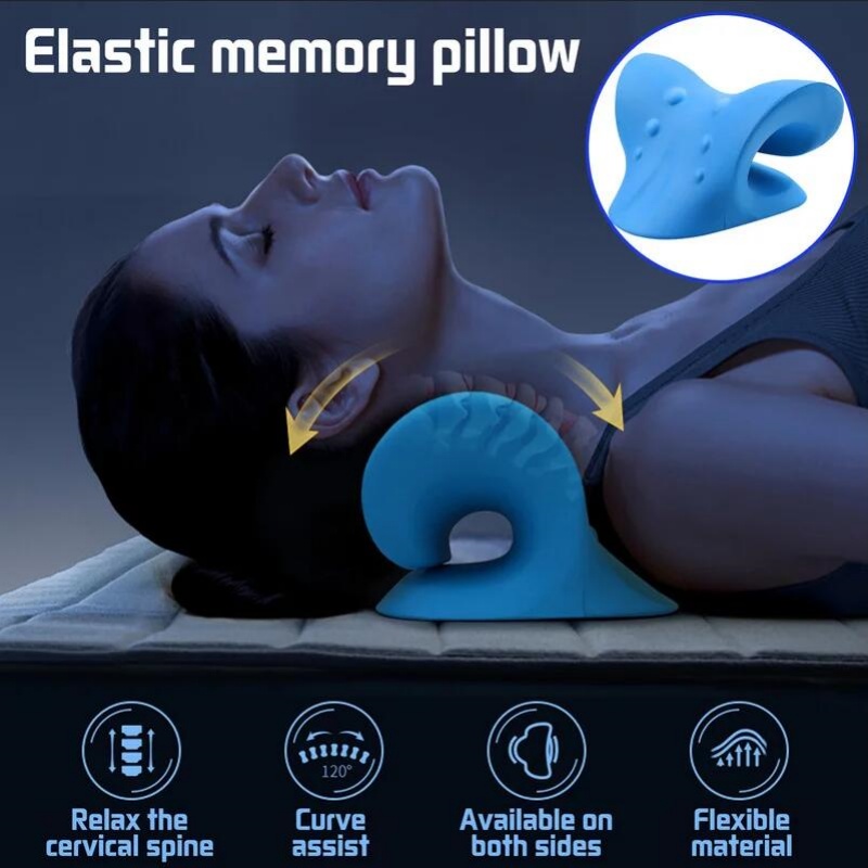 Neck Shoulder Stretcher Relaxer Cervical Chiropractic Traction Device Pillow For Side Back Stomach Sleeper Remedial Pillows