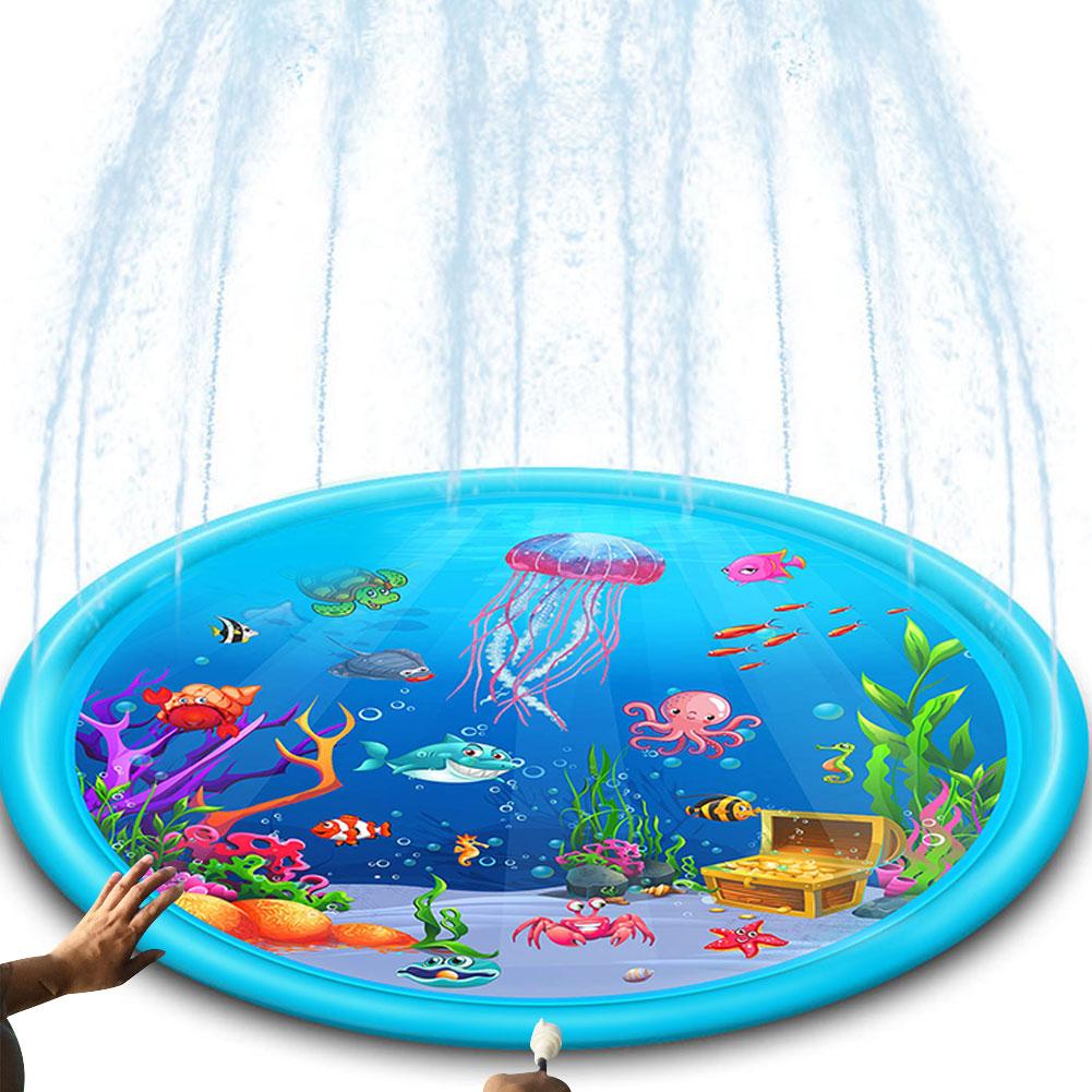 Opblaasbare Splash Pad Sprinkler Outdoor Water Fun Splash Pad 3 In 1 Waden Zwembad Voor Achtertuin Jongens Meisjes