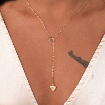 Di modo ottavino Cuore delicato Collana in Oro Argento colore Lettera Iniziale Nome Collana Del girocollo per Le Donne Del Pendente del Regalo Dei Monili