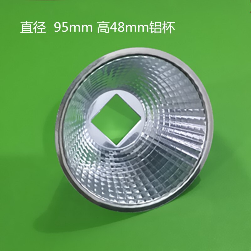 95Mm Diameter Aluminium Led Lamp Reflector Cup Kom Case Voor 20W - 100W 25X25MM High Power Led emitter Spotlight