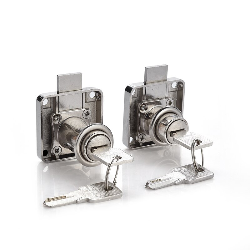 High-grade Desk Drawer Lock Wardrobe Locks Cabinet Locks Furniture Cam with 2 Keys Rolled Steel Mailbox Office Letter Box DIY