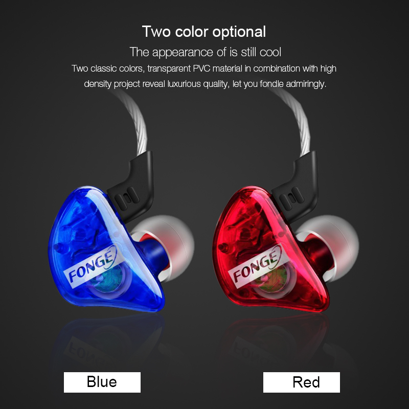 Originele 3.5mm Fonge T01 Transparant In-Ear Oortelefoon Subwoofer Stereo Bass Oordopjes Oortelefoon Met Microfoon voor iPhone Xiaomi