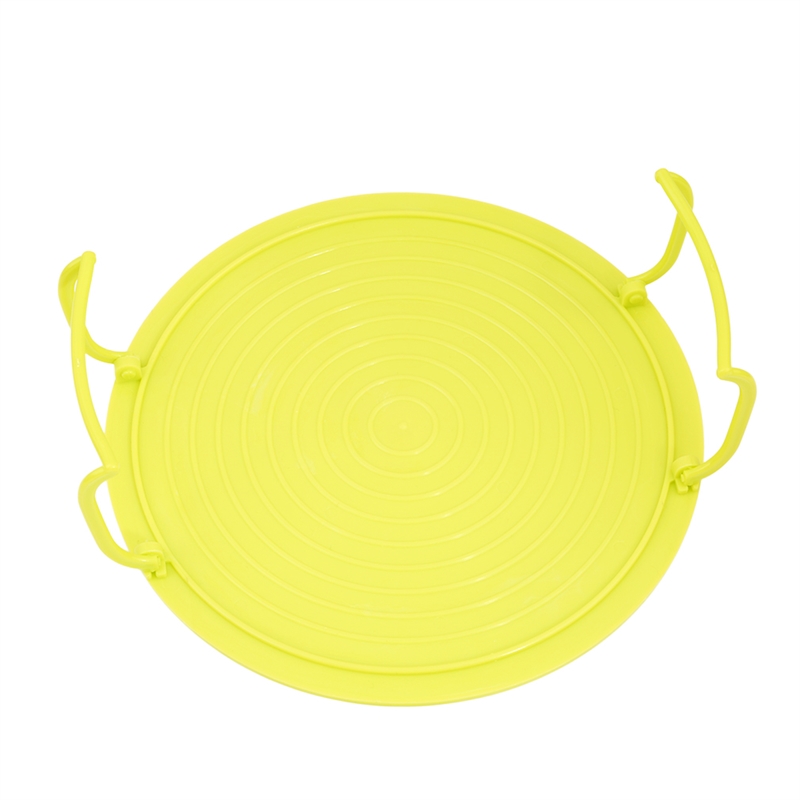 Multifunctional Microwave Oven Heating Layered Steaming Rack Tray Rack Double Insulation Tray Rack Pot Mat Kitchen Tool: yellow