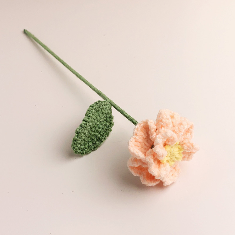 Ramo de Flores de ganchillo , Flores tejidas a mano, Flores Tejidas A Crochet, decoración del hogar para boda, flor Artificial: Amarillo claro