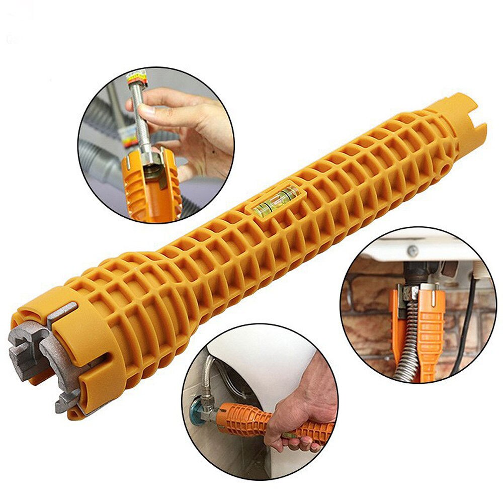 Kitchen Faucet and Sink Installer Wrench Household Bath Single and Double Head Yellow and Red Install Tap Spanner Installer Tool