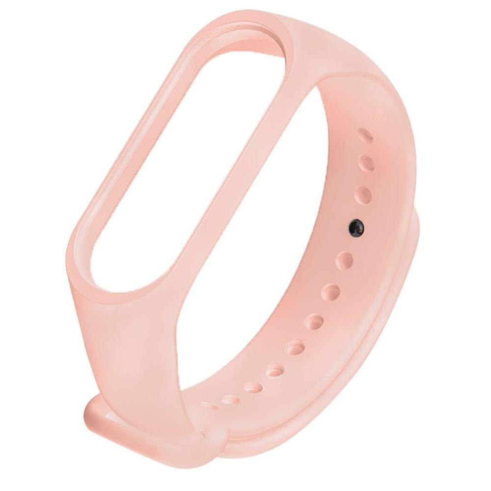 For Xiaomi Mi Band 4 / 3 Replacement Strap Sport Silicone Strap Wristband Bracelet Colorful Miband 3 4 Replacement Strap: Flesh pink