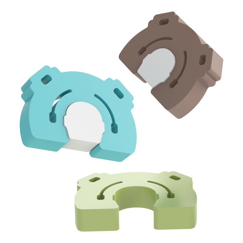 Door Stopper Baby Safety Cartoon Animal Thick Door Block Anti-Pinch Hand Kids Children Finger Protect White Eva Door Stoppers: 3PCS Colorful