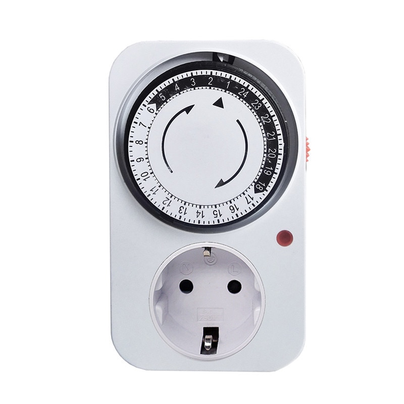 Europäische stecker Timer 24 stunden elektrische multi-funktion mechanische steckdose schalter Digital Countdown-Energie-sparen sockel schwarz