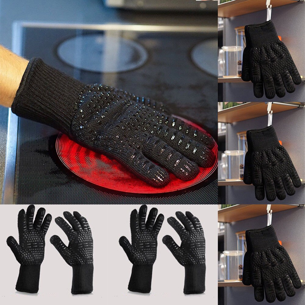 Extreme Hittebestendige Handschoenen Siliconen BBQ Grillen Koken Oven Handschoenen: Default Title