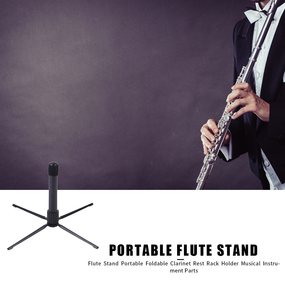 Flute Stand Installa and Remove Convenient Simple Portable Foldable Clarinet Rest Rack Holder Musical Instrument Parts