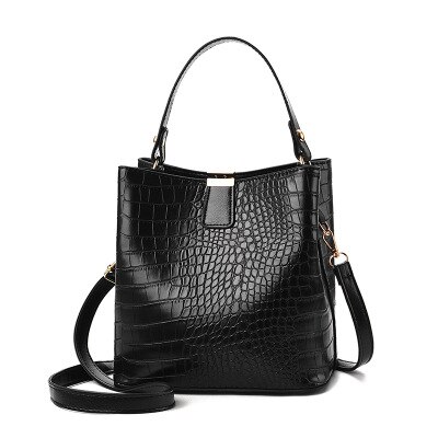 Retro Alligator Emmer Tassen Vrouwen Krokodil Patroon Handtas Capaciteit Casual Krokodil Schouder Messenger Bags Dames Pu Portemonnee