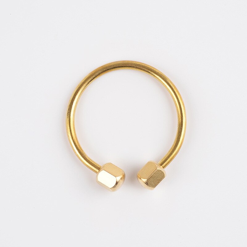 Nordic Gold Copper Key Ring Half Circle Key Holder Keychains Hooks Home Storage Accessories Decoration Tool For Man Woman
