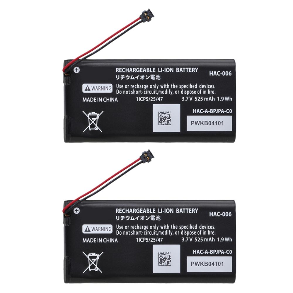 2Pcs 525Mah HAC-006 Li-Ion Batterij Voor Nintendo Switch Controller HAC-015 HAC-016 HAC-A-JCR-C0 HAC-A-JCL-C0