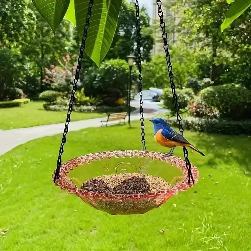 Mangeoire à oiseaux extérieure, bain d'oiseaux, jardin, colibri, balcon, décoration extérieure, fournitures pour animaux de compagnie,: Rose
