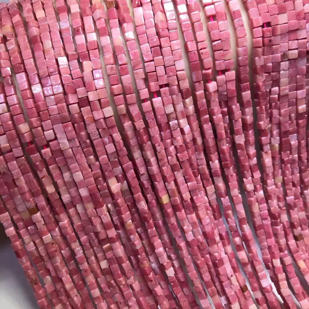 Lapis/rhodochrosit/türkis/grün jade platz 2mm für DIY schmuck machen FPPJ lose perlen natur edelstein stein: rhodochrosite