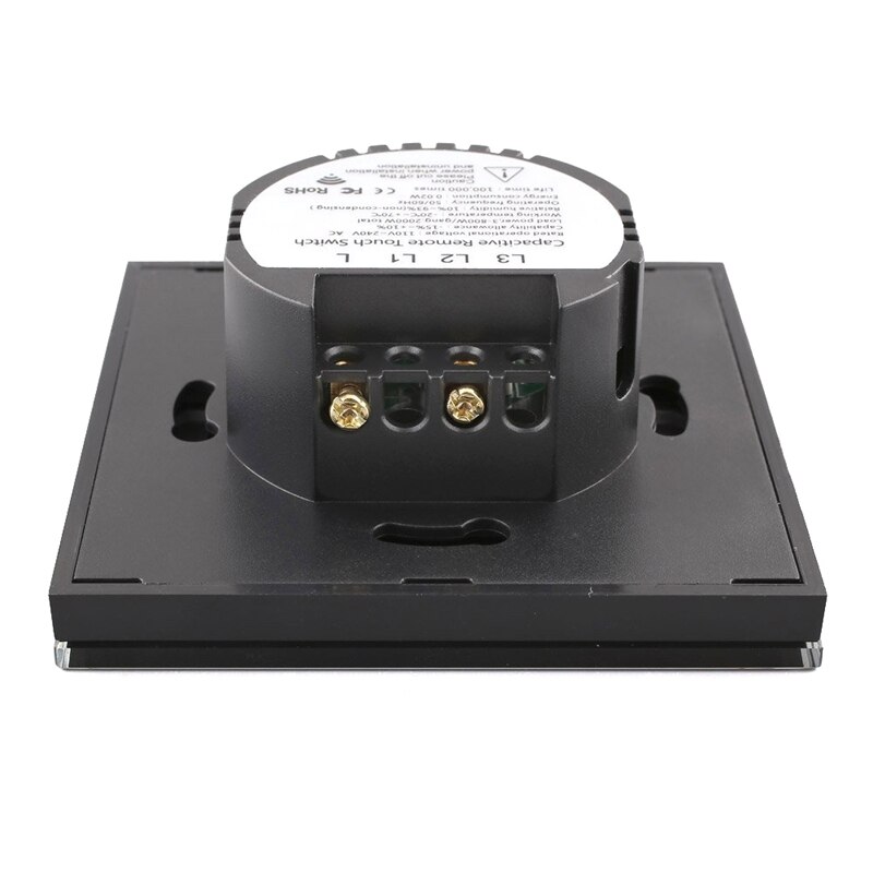 Light switch with wall switch touch-screen glass remote control 1-way single switch