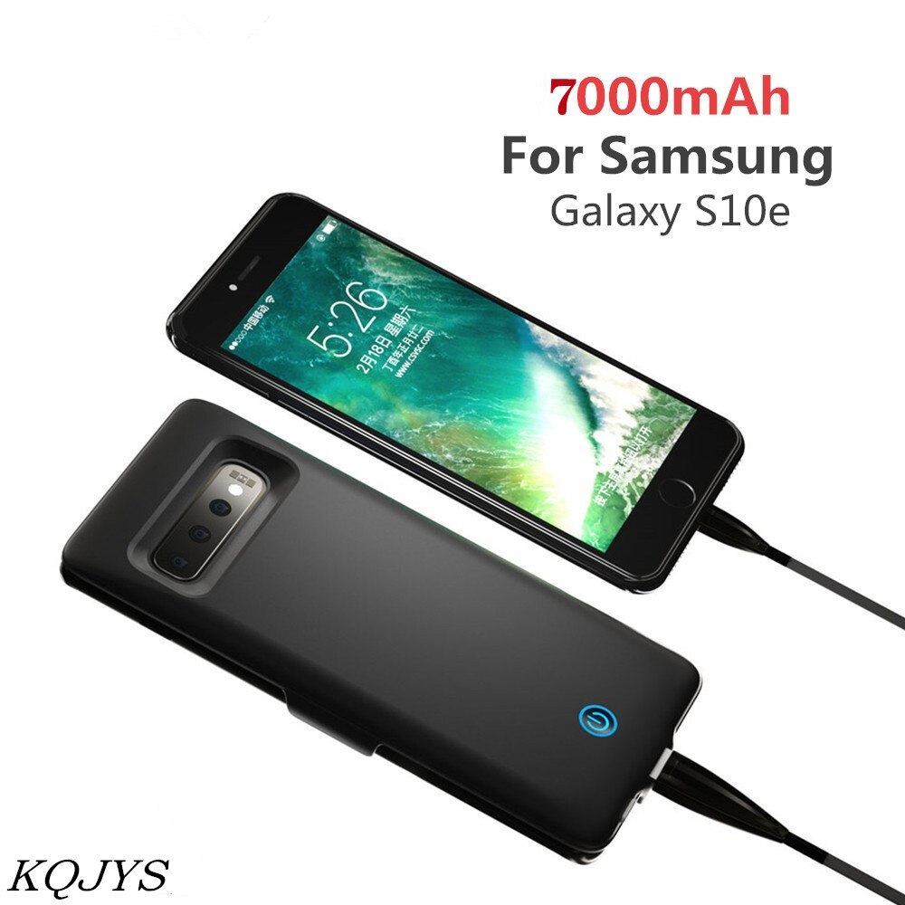 KQJYS – coque de chargeur de batterie Portable 7000mAh, étui pour Samsung Galaxy S10e, batterie externe étendue