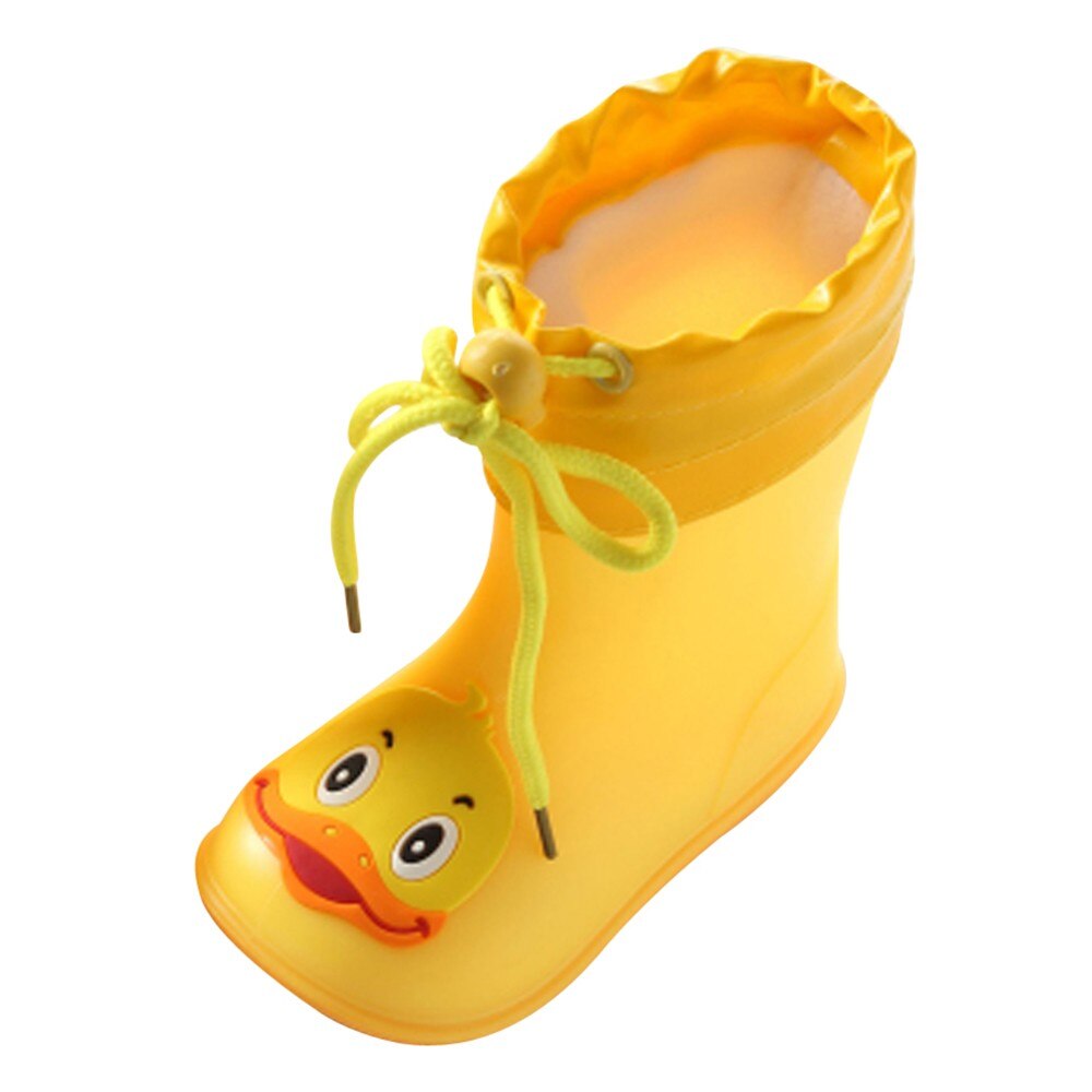 Infant Kids Children Baby Cartoon Rubber Waterproof Warm Boots Rain Shoes Children's Waterproof Shoe Color Non-Slip Rainboots