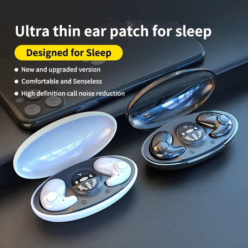Invisible Sleep Wireless Earphone TWS Bluetooth 5.3 Headphones Hidden Earbuds IPX5 Waterproof Noise Reduction Sports Headset