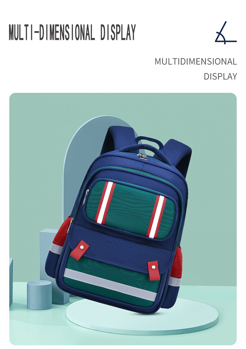 Primaire Kinderen Schooltassen Voor Jongens Grote Orthopedische Rugzak Waterdichte Schooltas Grote Boek Tas Mochila Infantil6630: green