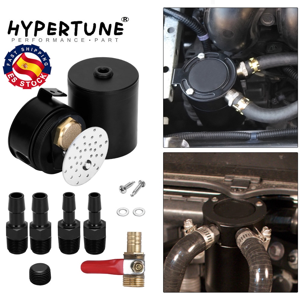 Hypertune M16 * 1,5 Salida de entrada 2-Puerto compacto desbloqueado captura de aceite Can tanque HT-TK91