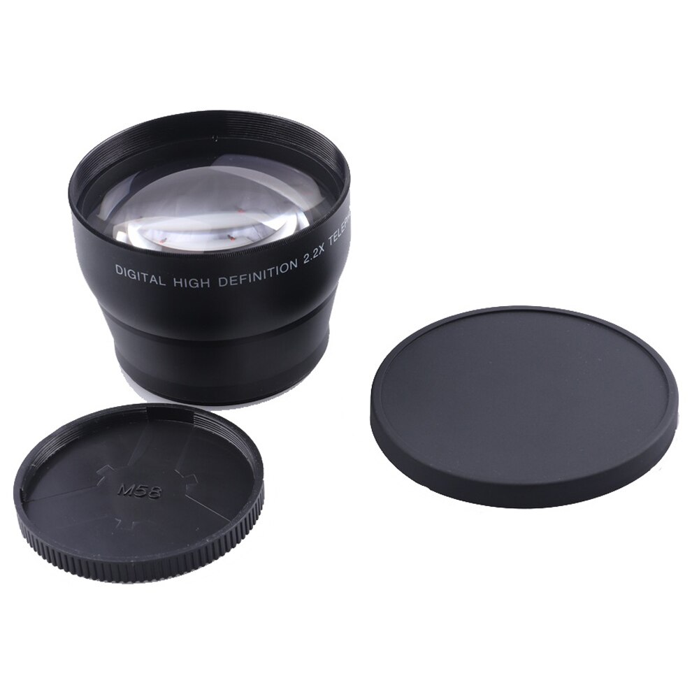 58mm 2.2X Extra Telelens voor Canon 77D/350D/400D/450D/500D/1000D/ 550D/600D/1100D 18-55mm Lens