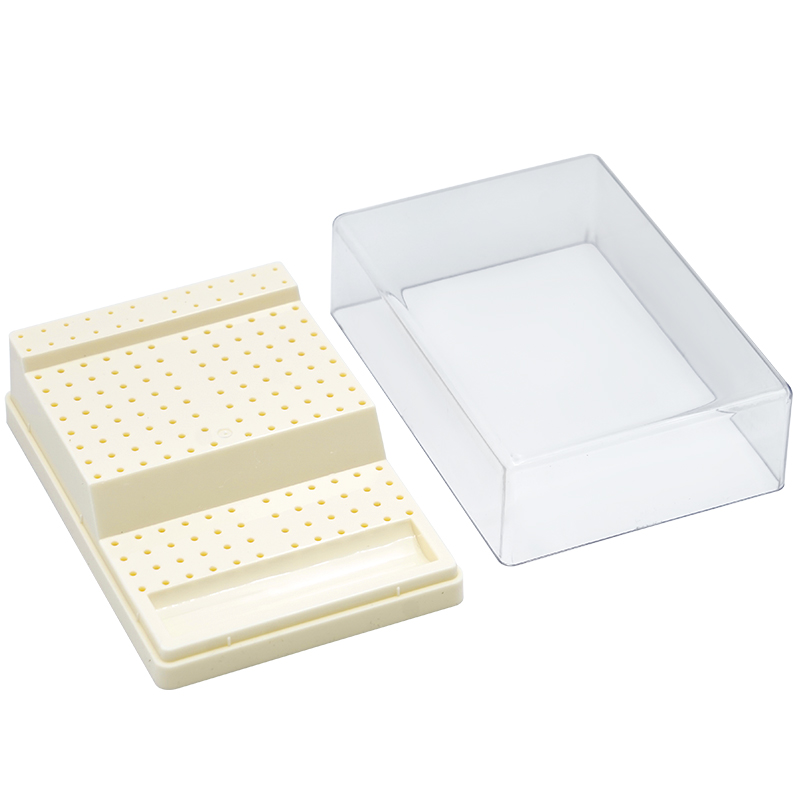 Caja de fresas dentales de 168 agujeros, soporte de bloque esterilizador de fresas dentales de plástico, caja de desinfección de Autoclave, suministros de odontología