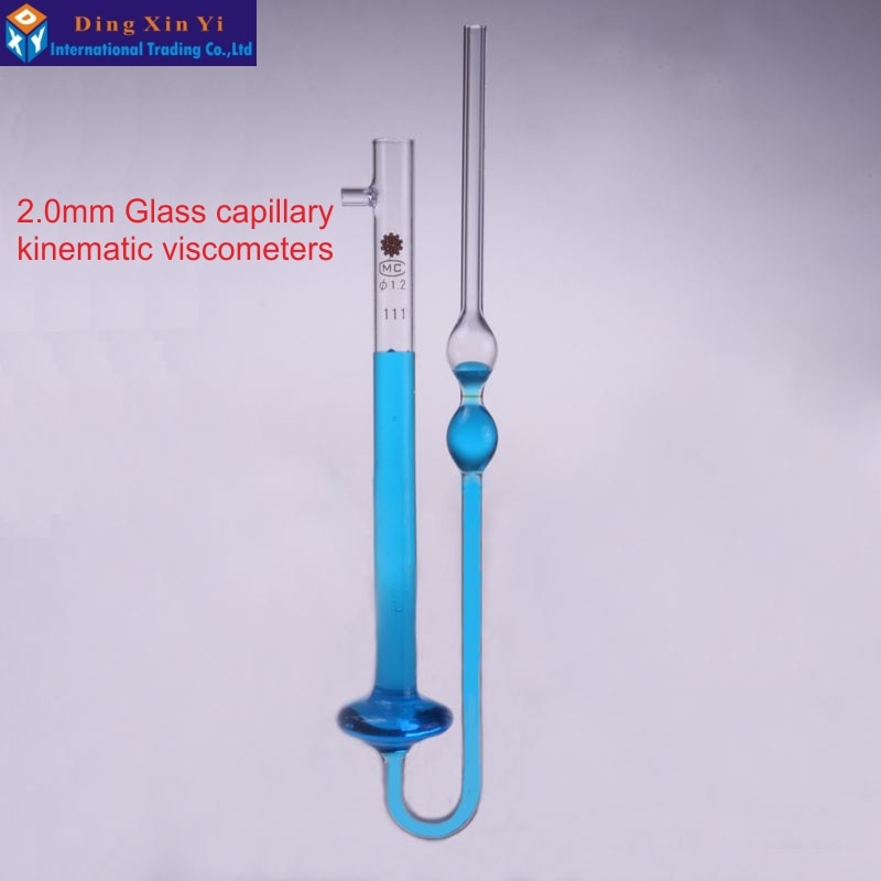 2.0mm Glass capillary kinematic viscometers capillary tube viscosimeter Laboratory viscosity tube