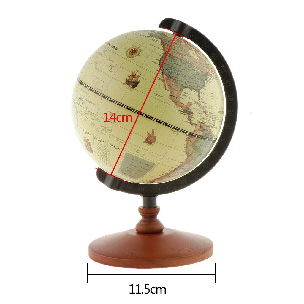 14CM World Earth Globe Map Geography Globes for Desktop Decoration Education Home Office Aid Miniatures Kids