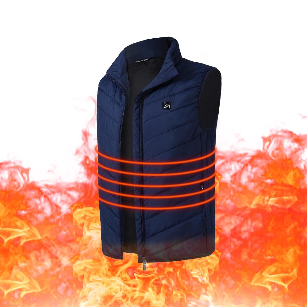 Grafeen Elektrische Warm Vest USB Intelligente Constante Temperatuur Verwarming Vest voor Outdoor Sport Vissen Elektrische verwarming vest