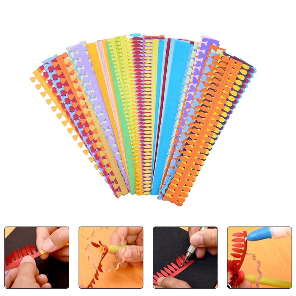Tiras para arte DIY de flores, pétalos de papel para filigrana, 60 uds.