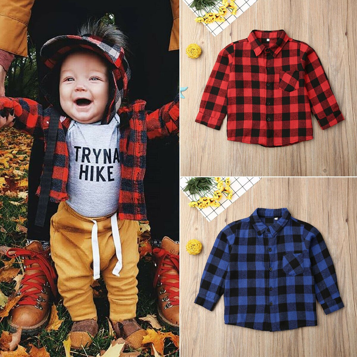 Kerst Plaid Lange Mouw Top Overhemd Jas Voor Peuter Baby Meisjes Jongens