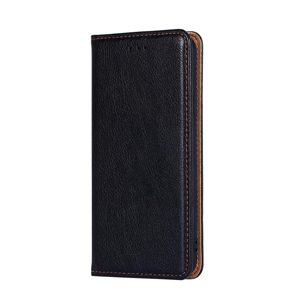 Magnetische Case Voor Xiaomi Redmi 9 Cover Lederen Tpu Cover Voor Xiaomi Redmi 9 Flip Wallet Case Card Slots telefoon Tas Etui: Black