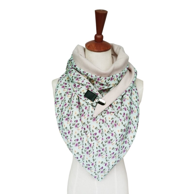 Leo Anvi Visgraat Paisley Afdrukken Sjaal Vrouwen Patchwork Knop Zachte Warme Sjaals Wrap Casual Luxe Poncho Szaliki Ik Chusty: 2