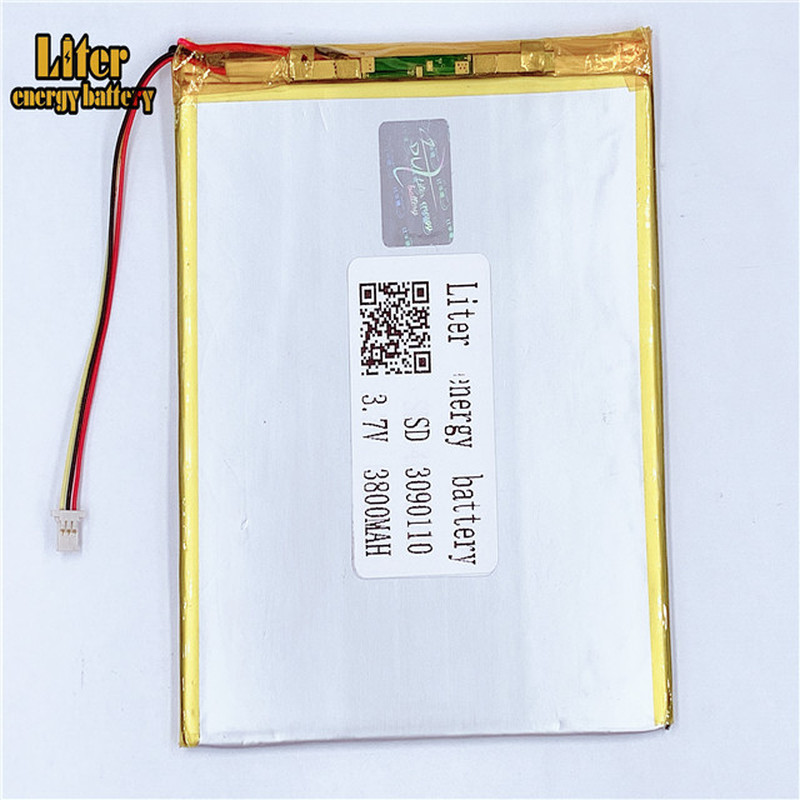 plug 1.0-3P Lipo Tablet PC 3.7V 3090110 3800mah Rechargeable li-polymer battery lithium polymer batteries