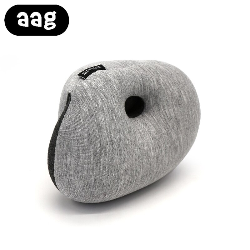 Almohada de viaje AAG para avión, almohada de espuma de mano, accesorios de viaje, 4 colores, almohadas cómodas para dormir, relleno de espuma textil para el hogar