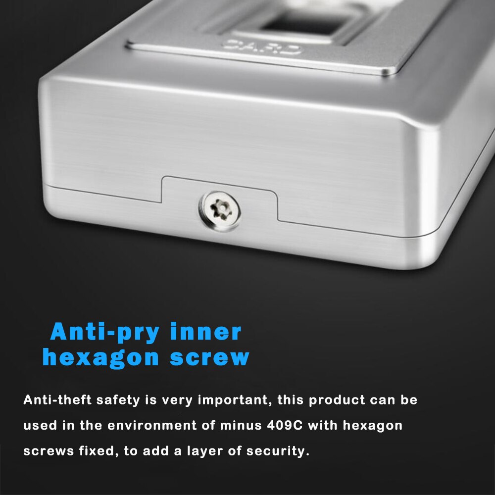 Backlight Semiconductor Fingerprint Metal Keypad IP68 Waterproof RFID access control system support Finger+RFID+Password