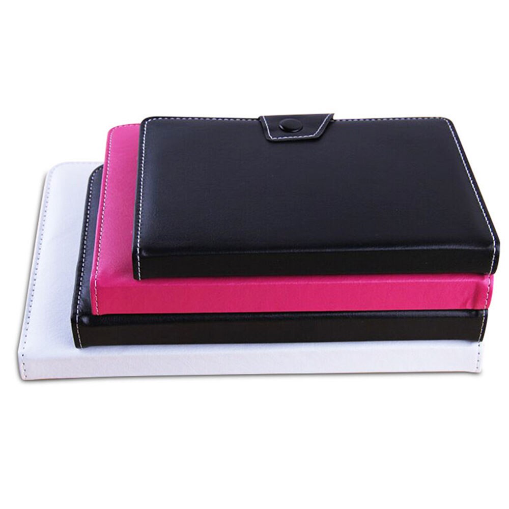 PU leather bracket set 7 inch universal tablet case white black