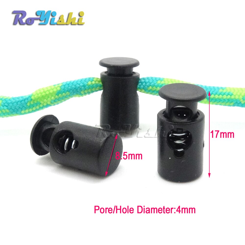1000pcs/pack Mini Cord Lock Stopper Widely Used For Garment Accessories/Bags/Shoe Lace Black