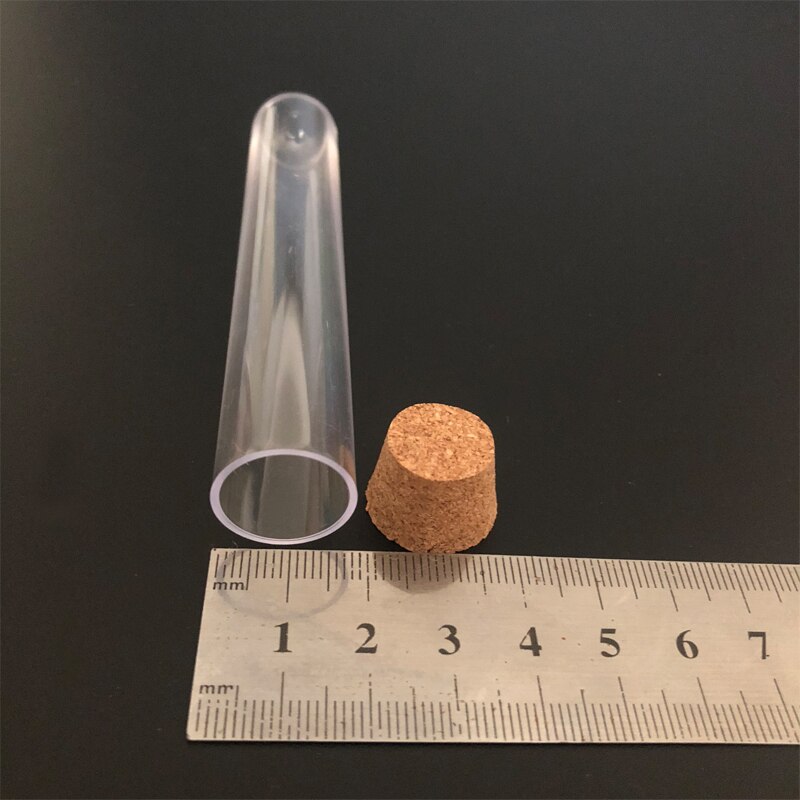 50 teile/paket 18x105mm Kunststoff Reagenzglas Mit Korken U-bilden Boden Labor Leere Duftenden Tee rohre Hochzeit gefälligkeiten