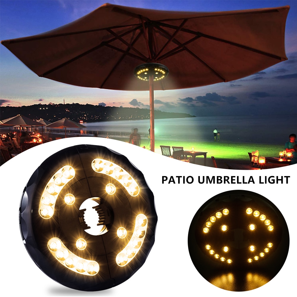 24 Led Outdoor Polen Tent Camping Led Lantaarn Polen Paraplu Licht Draagbare Strand Tent Patio Tuin Emergency Lamp