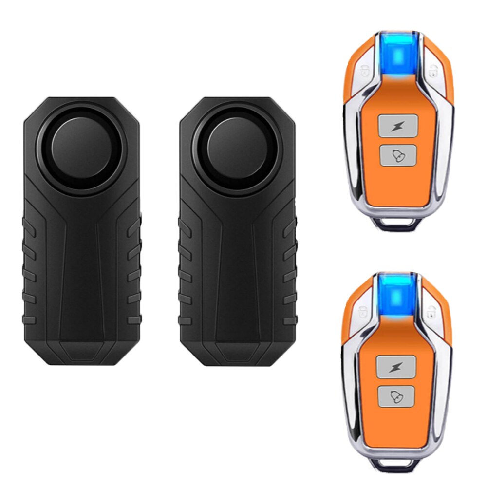 Awapow Anti-Diefstal Fiets Alarm Waterdichte Draadloze Motorcycle Bike Vibratie Alarm Met Afstandsbediening 113dB Bike Alarm Sensor: B