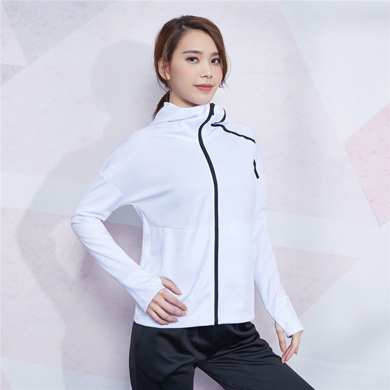 Dames sport hardloopjacks hoodies tops met rits herfst winter sportkleding fitness trainingskleding