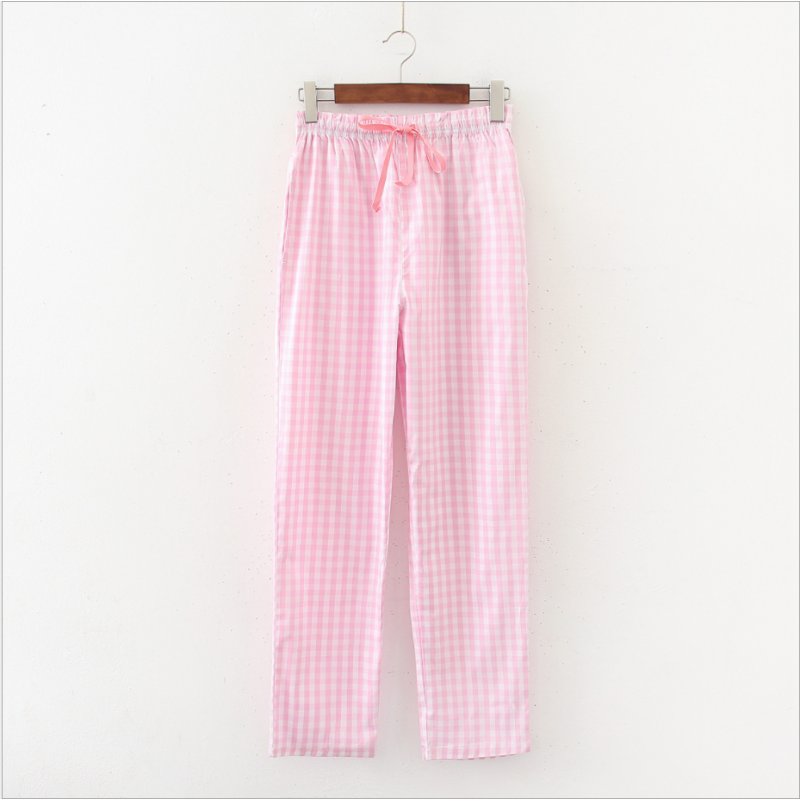 Summer 100% Cotton Sleep Pants Pyjama Trousers Women Casual Loosen Sleepwear Bottoms Lounge Wear Large sizeHome Pants