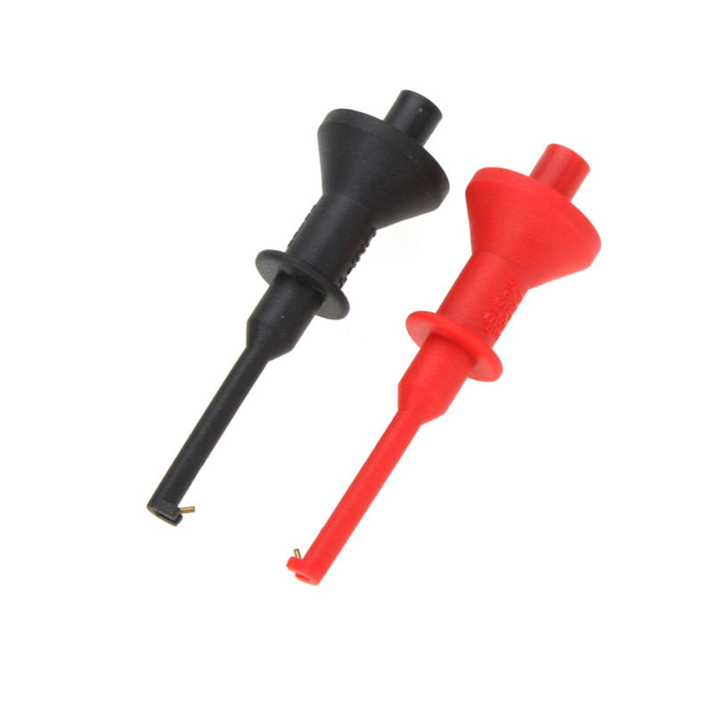 Testklämma multimetrar uni-t ut -c01 två par tillbehör 62mm sond längd bärbar apparat testning test krok klämma ut -c01